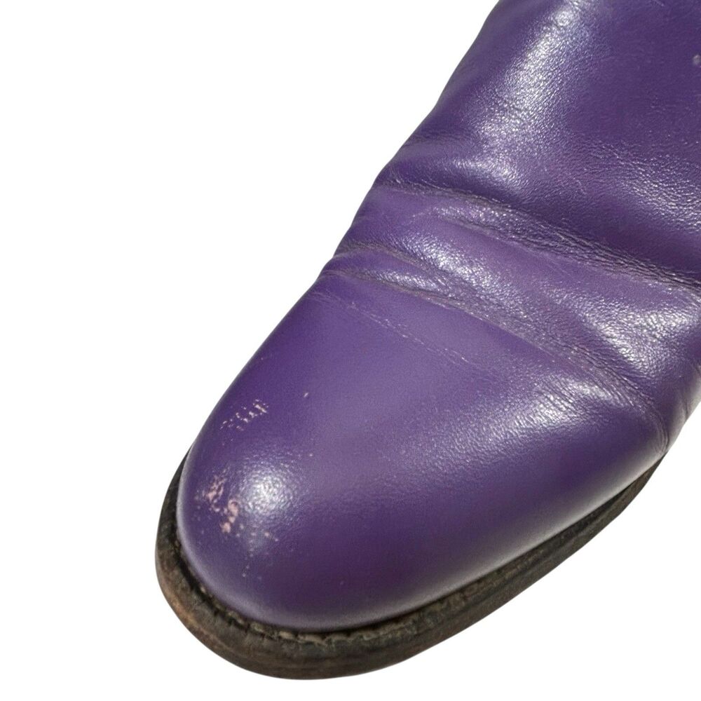 Tracy Byrd & Lee Roy Parnell Signed Justin Roper Purple Boots Vintage 1990s-Sz 8 - Picture 9 of 16